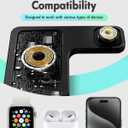 Wireless Charger iPhone Charging Station: 3 in 1 Charger Stand Multiple Devices for Apple - iPhone 17 16e 16 15 14 Pro Max 13 12 11 - Watch 10 9 8 7 6 5 4 3 2 SE and Ultra Series - Airpods 4 3 Pro (Black)
