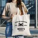 WDSXWH Racoons Character Tote Bag, Reusable Tote Shoulder Bag Casual, Merchandise Inspired Totes Bags, Funny Cartoon Character Fans Canvas Totes Bags