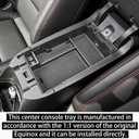 RUNROAD Center Console Organizer Tray Compatible with Chevy Equinox 2018 2019 2020 2021 2022 2023 2024 Accessories, Insert Armrest Tray Secondary Storage Box Coin Holder, Black