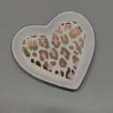Heart Jewelry Dish Tray Wedding Ring Dish Ceramic Trinket Plate Trays Key Bowl Earring Dish Holder Small Dessert Tray Home Decor Dishs Jewelry Organizer Pink Leopard