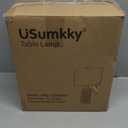 20.5" White Modern Ceramic Bedside Lamp Set of 2 for Bedroom Decor Farmhouse Table Lamp for Living Room Office Dorm