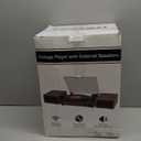 Vinyl Record Player with Speakers,Bluetooth Portable Turntable for Vinyl Records,Phonograph LP Player with 3 Speed USB RCA in Vintage Brown