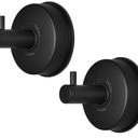 YOHOM Suction Cup Hooks Shower Towel Holder Stainless Steel Vacuum Bathroom Shower Hook Suction Towel Rack Kitchen Organizer for Bathrobe Loofah Matte Black 2Pcs