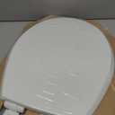 Mayfair Cassel Slow Close Toilet Seat, Easy Clean, Non Slip Premium Wood Seat, Easy Install, Made in USA, Round, White