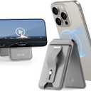 ESR for Magsafe Wallet, Geo iPhone Wallet Tracker with Full Find My Functionality, Adjustable Stand, for iPhone 16/15/14/13/12 Series, Grey