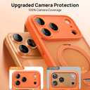 360 Spin Magnetic Stand for iPhone 17 Pro Max Case, [Fit for MagSafe][Military Protection][Full Camera Protection] Adjustable Kickstand iPhone Case for iPhone 17 Pro Max 6.9", Cosmic Orange