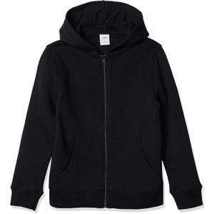Amazon Essentials Hoodies - Boys' Zip-Up Sweatshirt (2T, Black)