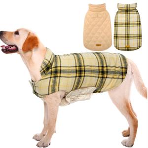 Kuoser Warm Dog Coat, Reversible Dog Jacket Waterproof Winter Coat, XL