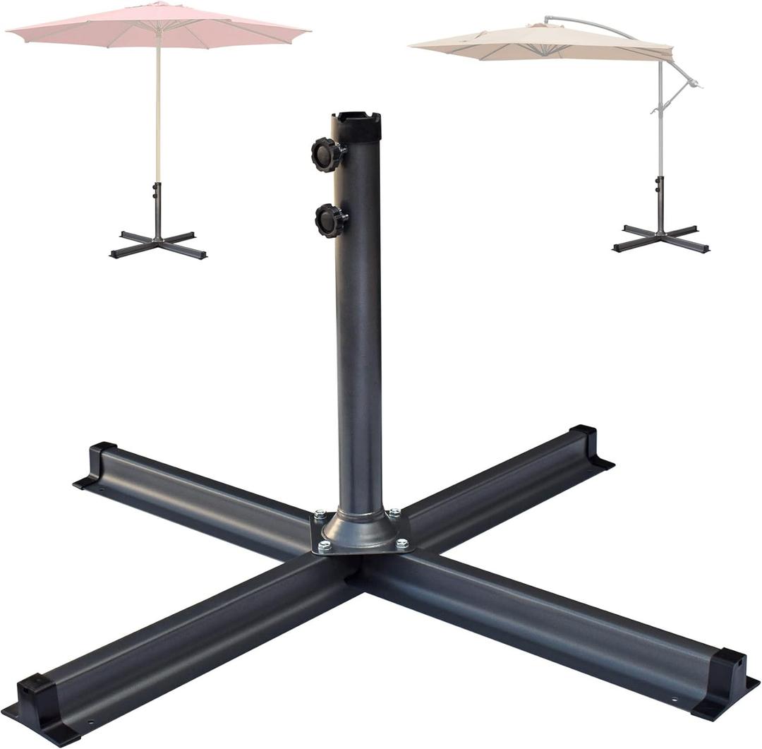BenefitUSA Heavy Duty Outdoor Universal Cross Brace Stand Kit,Market Umbrella Base Stand for Patio Umbrella