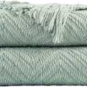 BATTILO HOME Sage Green Throw Blanket for Couch, Knit Sage Throw Blanket Versatile for Couch, Super Soft Warm Spring Blanket for Bed Sofa, 50"x60"