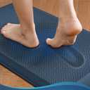 Ophanie Kitchen Mats for Floor, 3/4 Inch Thick Kitchen Rugs, 20'' x 48'' Anti Fatigue Standing Cushioned Mat, Waterproof, Comfort Ergonomic Mat for Office, Home, Sink, Blue Non-Slip Bottom