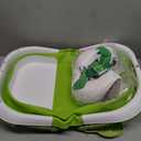 Collapsible Baby Bathtub for Newborn, Foldable Baby Bath Tub with Thermometer & Soft Floating Cushion & Drain Hole, Portable Travel Infant Bath Tubs for Newborns to Toddler 0-36 Months Girl, Green