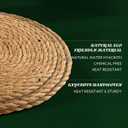 13 Inch Round Woven Placemats Set of 24, Boho Farmhouse Rustic Rattan Wicker Braided Chargers for Dining Table, Water Hyacinth Jute Place Mats for Dinner Plates, Outdoor Patio & Wedding Decor