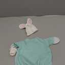 FuWeave Easter Bunny Goose Outfit Easter Egg Porch Goose Costume for Cement Plastic Geese Statue Spring Outdoor Garden Yard Patio Decoration(Baby Blue,17 Inches,Cute Bunny)