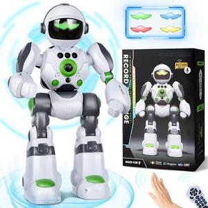 Zreswap Robot Toys Gift for Kids: Remote Control Robot Programmable with Record Voice Music Dancing Gesture Control, for Toddler Boys and Girls