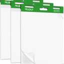 Prudiut 3 Pack Sticky Easel Pads, 15 x 18 Inches Flip Chart Paper Large White Sticky Notes Wall Pads Self Stick Chart Paper for Teachers, 30 Sheets/Pad