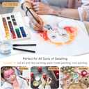 PANDAFLY Detail Paint Brushes Set, 15pcs Miniature Brushes for Fine Detailing & Art Painting - Acrylic, Oil, Watercolors & Paint by Number, Models, Face, Nail, Craft