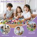 3-Pack 100 Piece Puzzles for Kids,Dogs Cats Cupcakes Puzzle for Kids Age 4-6 6-8 8-10,Unique Large Piece Animals Jigsaw Puzzle,Recycled Paper,Bright & Colorful Educational Puzzle Game,Boys Girls Gift