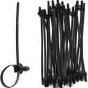 XINGO 100PCS Fir Tree Nylon Push Mount Zip Ties, Heavy Duty Wire Ties, 2 in 1 Self Locking UV Resistant Assortment for Indoor Wire Tying (8.3"x0.22")