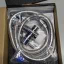 Handheld Toilet Bidet Sprayer  Adjustable Water Pressure, with Hose, Feminine & Pet Wash Kit, Bathroom Hygiene Attachment for Cloth Diaper Cleaning (Quick Install, Stainless Steel) (1 Pack)