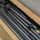 Heavy-Duty Double-Rail Rolling Garment Rack with Side Hooks and Shoe Storage