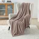 Bedsure GentleSoft Fleece Throw XL Blanket Mocha Brown - 300GSM Soft Lightweight Plush Cozy Blankets for Bed, Sofa, Couch, Travel, Camping, 50x70 inches