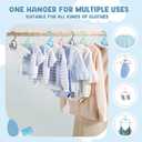 30 Pack Kids Hangers for Nursery Closet, Adjustable Non-Slip Toddler Baby Hangers with Windproof Buckle, 11-14" Infant Child Plastic Clothes Pant Hanger for Boys Girls Newborn Adult, Multi