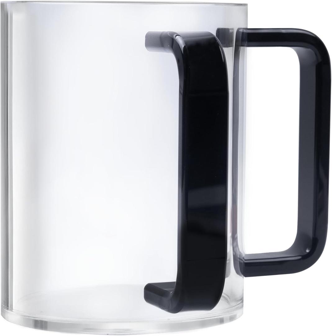 Judaica Hand Washing Cup with Dual Handles, 5" Acrylic Wash Cup for Jewish Ritual