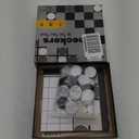 Checkers Board Game with 30 Checkers Pieces - Classic Board Game for Kids and Adults