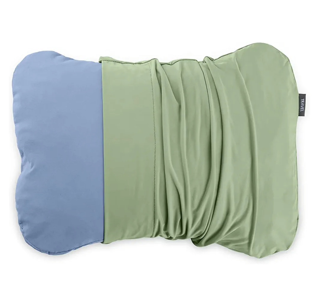 HEST Camping Pillow - Temperature Resilient, Memory Foam, Packable Travel Pillow, Camp Pillowcase- Large Cooling, 2 PCS