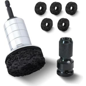 Wheel Hub Cleaning Tool, Wheel Stud and Brake Hub Cleaner kit, Quick Rust Removal for Lug Studs and Rotors, Fits 1/2 Impact Or Power Drill, Automotive Maintenance Tool