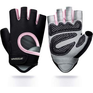 VINSGUIR Workout Gloves for Men and Women, Weight Lifting Gloves with Excellent Grip, Lightweight Gym Gloves for Weightlifting, Cycling, Exercise, Crosstraining, Pull ups, Fitness, Climbing and Rowing L