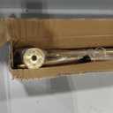 1 1/8 Inch Diameter Room Darkening Curtain Rods 28-48”, Heavy Duty Window Wrap Around Drapery Rod with Aluminum Bracket, Accessories, Wall Mounted Ceiling Mounted, Adjustable Length, Brushed Gold