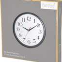 Bernhard Products Black Wall Clock Silent Non Ticking 12 Inch Quality Quartz Battery Operated Round Easy to Read Home/Office/Kitchen/Classroom/School Clocks