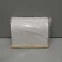 Cambered Necklace Display Stand with Leather Soft Mat Wood Jewelry Organizer Tabletop Display Holder for Necklaces, Choker Pendant (White)