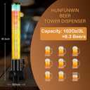 Beer Giraffe Dispenser, 100oz/3.2 qt Mimosa Tower Dispensers with Ice Tube and LED Light, 3L Tabletop Drink Tower Dispenser for Beer, Margarita, Beverage