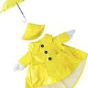 17 Inch Lawns Geese Costume Set Spring Outdoor Decors Includes Raincoat Umbrella For Patios Display Raincoat For Garden Decors