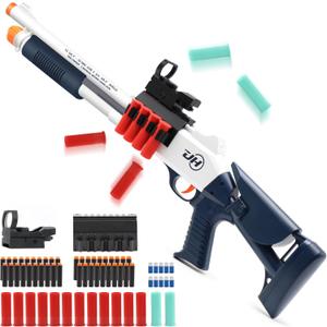 Shell Ejecting Toy Shotgun Toys Guns with 50 Soft Darts 14 Shells 1 Scope Soft Bullet Toy Shotgun Outdoor Games Gifts for Christmas Halloween Birthday