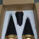 KiaoTime Halloween Simple Elegant Ceramic Christmas Tree Tabletop Counter Centerpiece Mantel Shelf Home Decor Accents Xmas Christmas Tree Decoration Ornament, Black Color(Complete Set of 3 (Black))