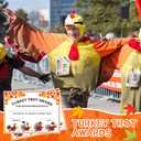 100 Pcs Thanksgiving Turkey Trot Medals 2025 Running Certificate Turkey Trot Awards for Thanksgiving Medals Prizes Racing Rewards Fall Holiday Party Supply