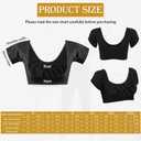 Zhanmai 3 Pcs Underarm Sweat Vest Armpit Sweat Proof Pads for Under Armpits Underarm Proof Pads for Women (Small, White, Black, Beige)