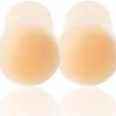 UIMERO 2025 Nipple Covers for Women with Lift, Added Lift Adhesive Silicone Nipple Pasties, Reusable Sticky Bra Breast Covers