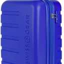 SwissGear 7366 Signature Hardside Expandable Luggage with Spinner Wheels, TSA Lock, Cup-Holder, Cobalt, Carry-On 19-Inch