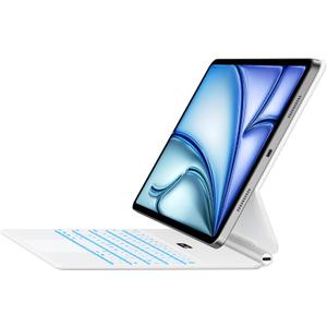 Jibrealg Keyboard Case for iPad Air 11" (M3 2025 / M2 2024) & iPad Pro 11"(1st/2nd/3rd/4th Gen), Slim Magic Keyboard with Multi-Touch Trackpad for 10.9"iPad Air 4th/5th Gen with 7-Color Backlit,White