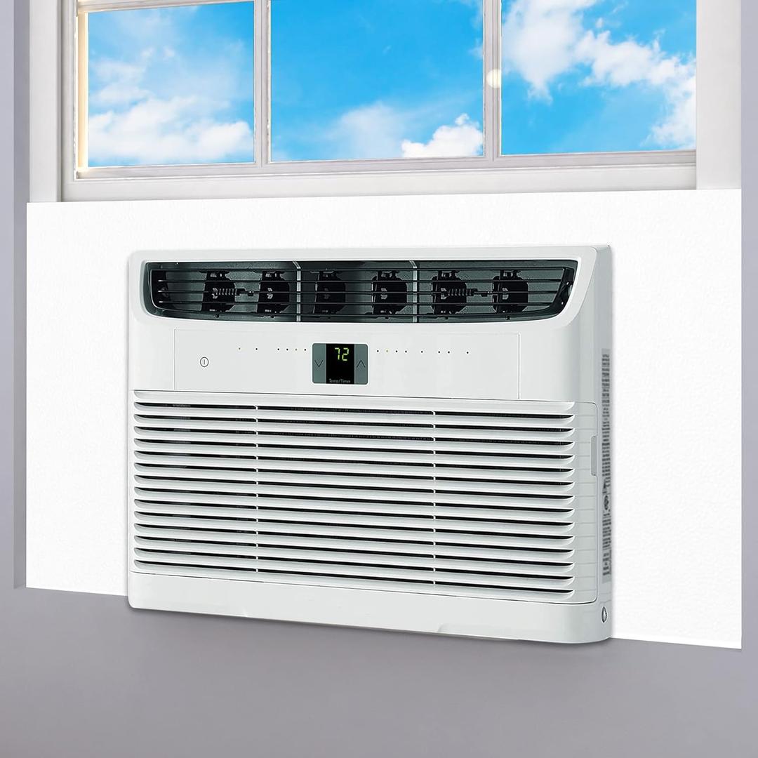 Window Air Conditioner Side Panel, 48" Extended Width XL Size Surround Insulated Foam Side Panels for Window AC Units, Air Conditioner Insulation Panel for Summer and Winter