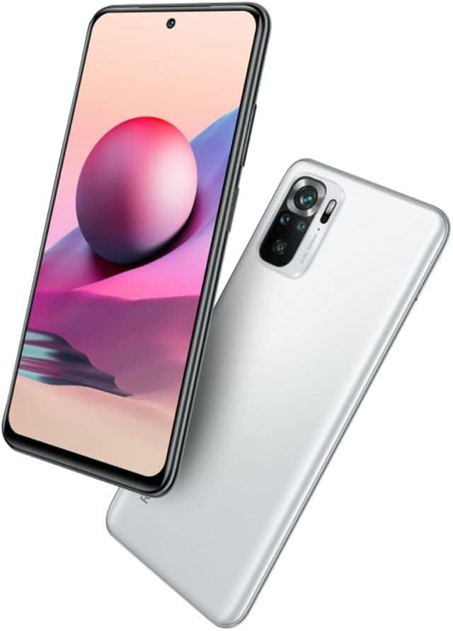 Xiaomi Note 10S 4G LTE (128GB+6GB) Unlocked GSM 64MP Quad Camera Worldwide GSM (Tello Tmobile Mint Global) + (w/Fast Car Charger) (Pebble White (Global ROM))