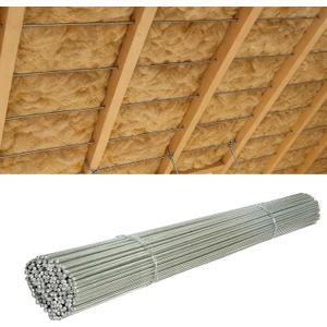 160 Pcs 16 Inch Insulation Support Wire, 1095 Carbon Steel Metal Insulated Support Rods 16" for Attic Flooring, Ceiling and Wall Insulation