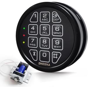 Gun Safe Lock Replacement with Solenoid Lock Electronic Safe Keypad for Home & Business