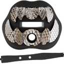 LeCool Football Mouth Guard  Rhombic Chrome Design with Strap  Maximum Protection & Airflow for Youth and Adult Athletes. (Black-gold)