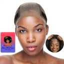 Lace Wig Grip Cap for Women 4x5 Transparent Lace Wig Caps Non Slip Wig Gripper for Keeping Wigs In Place Adjustable Wig Cap(Brown,Large)